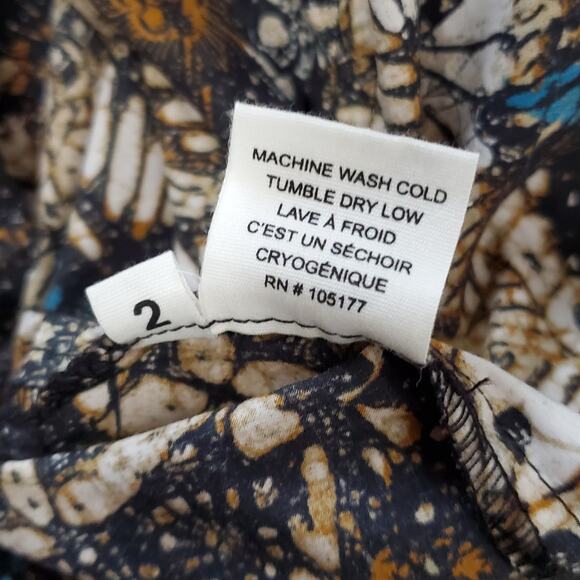 Ulla Johnson Estela Asymmetric Tiered Floral-Print Dress Bronze Brown Size 2 - Picture 12 of 12